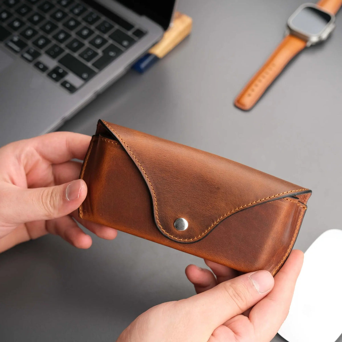 Rochester Full-Grain Leather Eyeglass Case by TORONATA