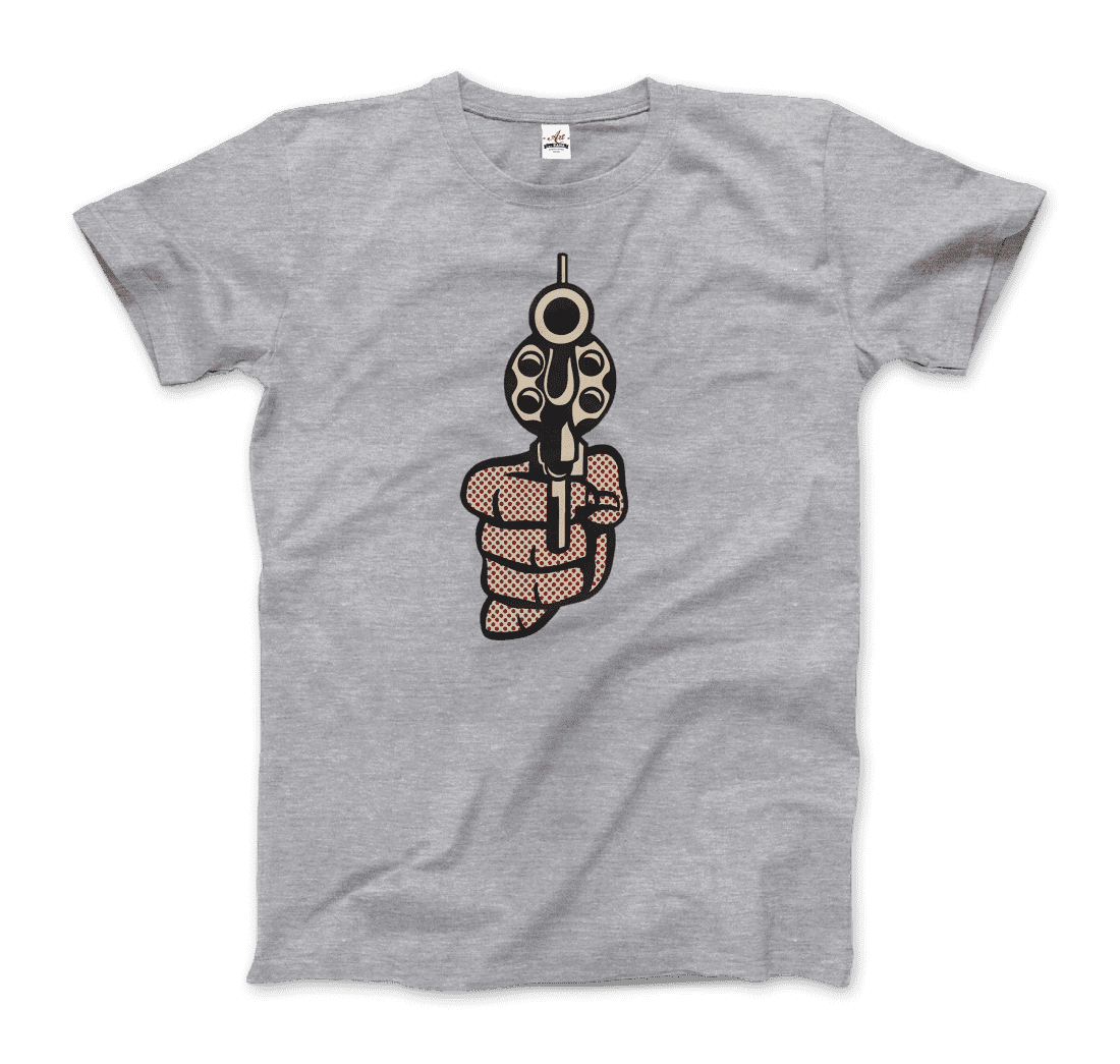 Roy Fox Lichtenstein, Pistol 1964 artwork t-shirt by Art-O-Rama Shop