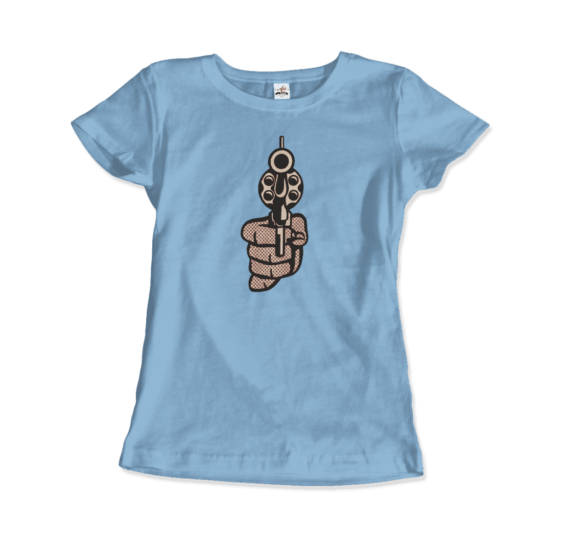 Roy Fox Lichtenstein, Pistol 1964 artwork t-shirt by Art-O-Rama Shop