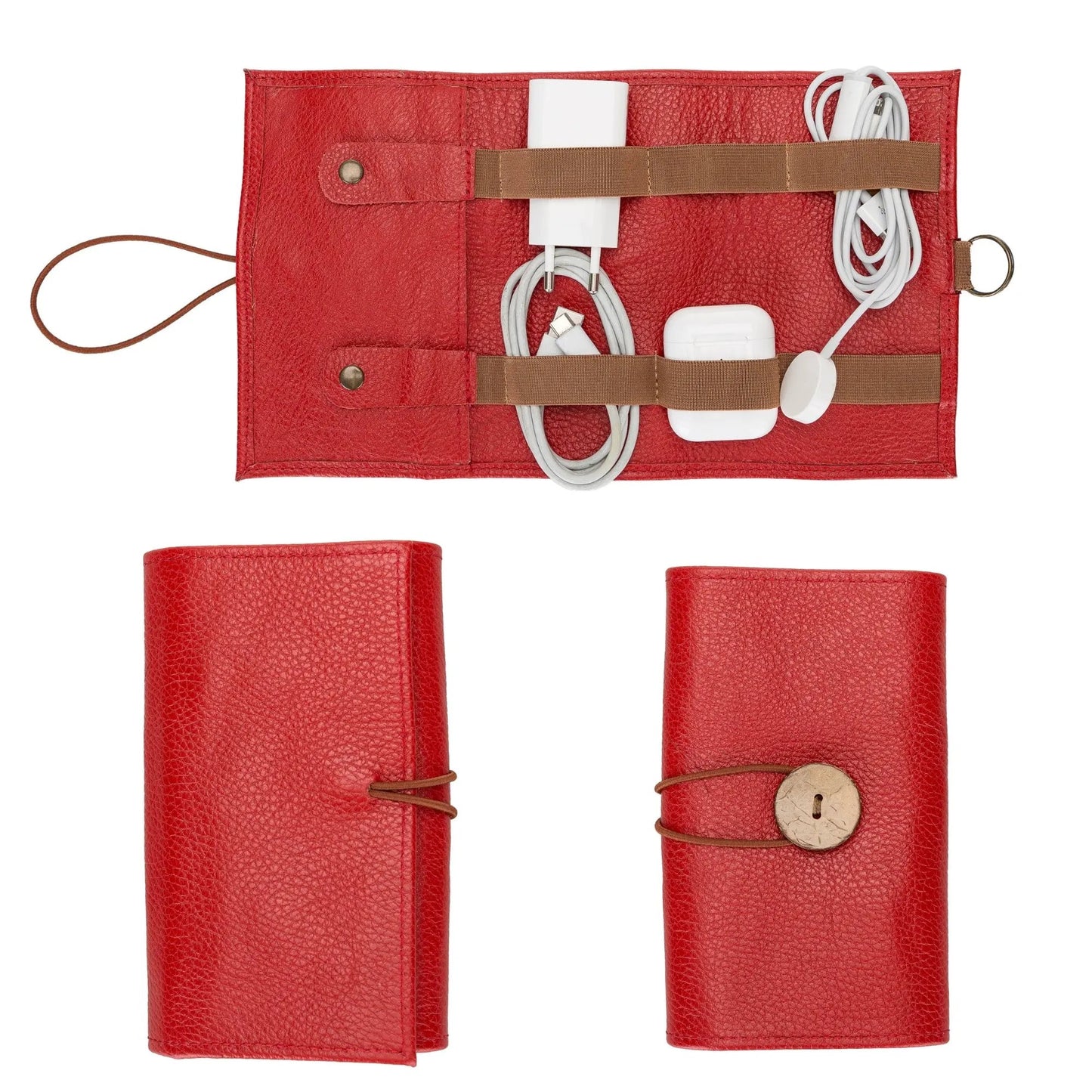 Salida Travel Pouch and Premium Leather Cable Organizer by TORONATA