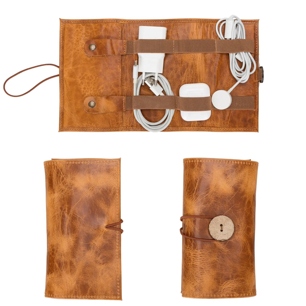 Salida Travel Pouch and Premium Leather Cable Organizer by TORONATA