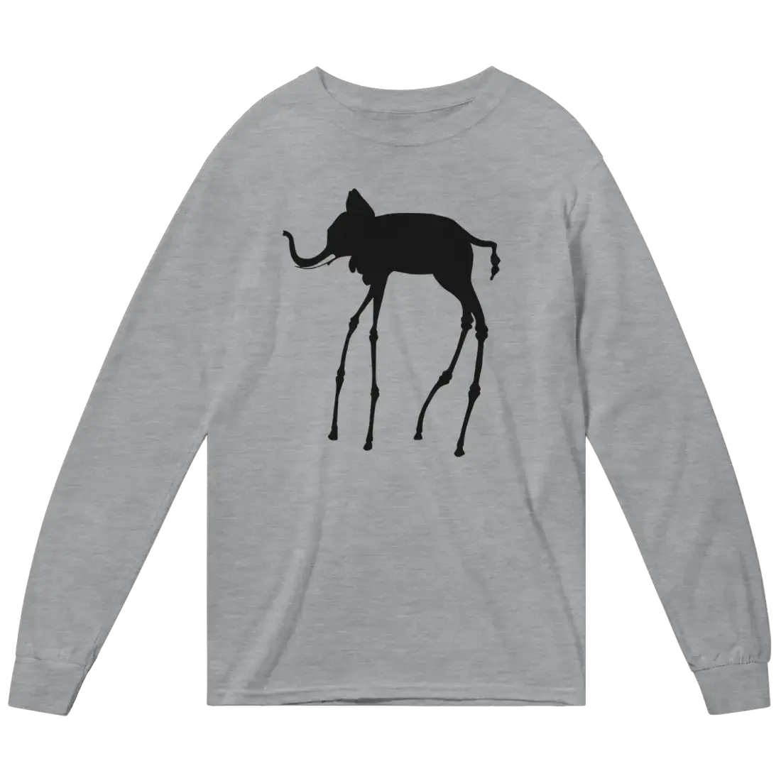 Salvador Dali Elephant Sketch Long Sleeve Shirt by Art-O-Rama Shop