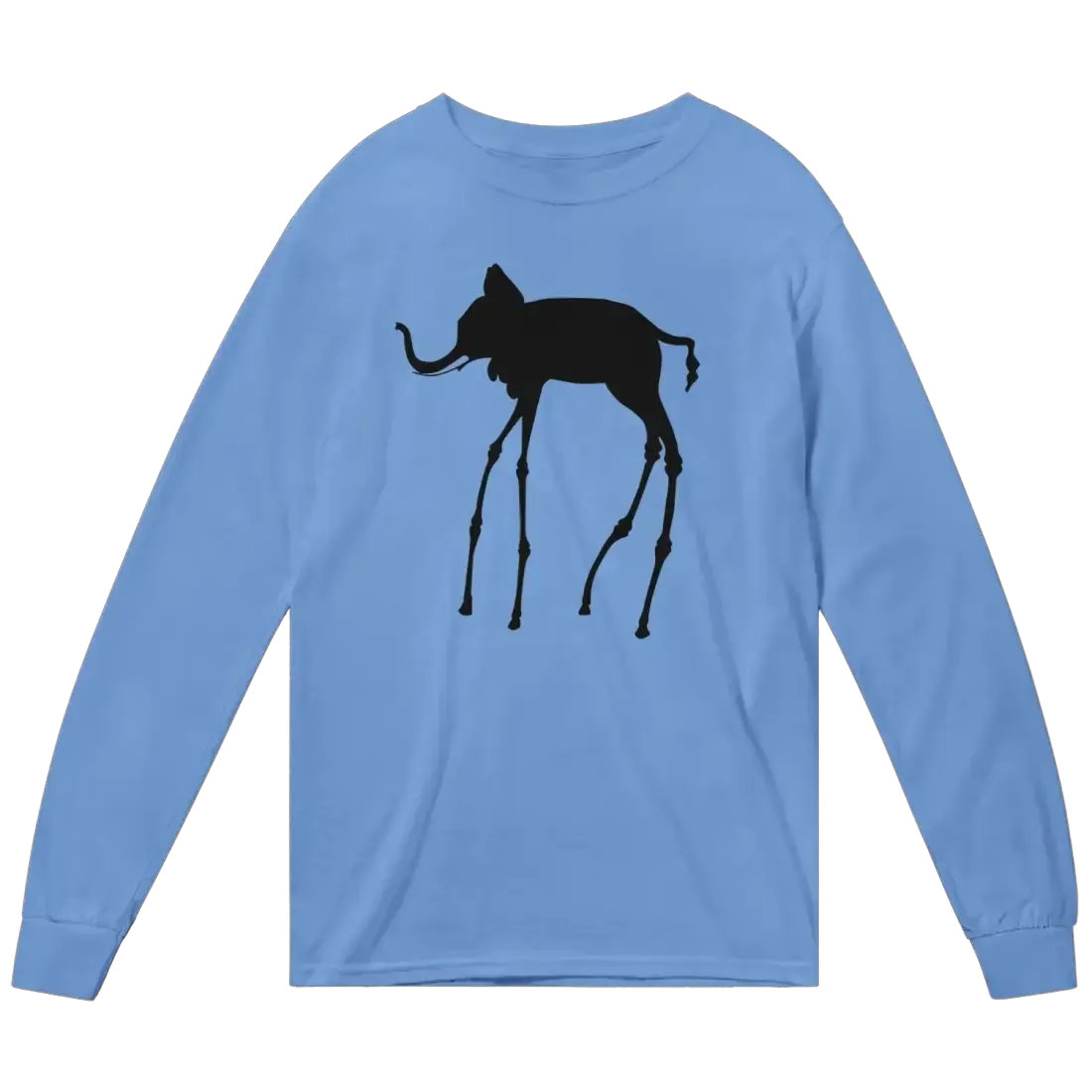 Salvador Dali Elephant Sketch Long Sleeve Shirt by Art-O-Rama Shop