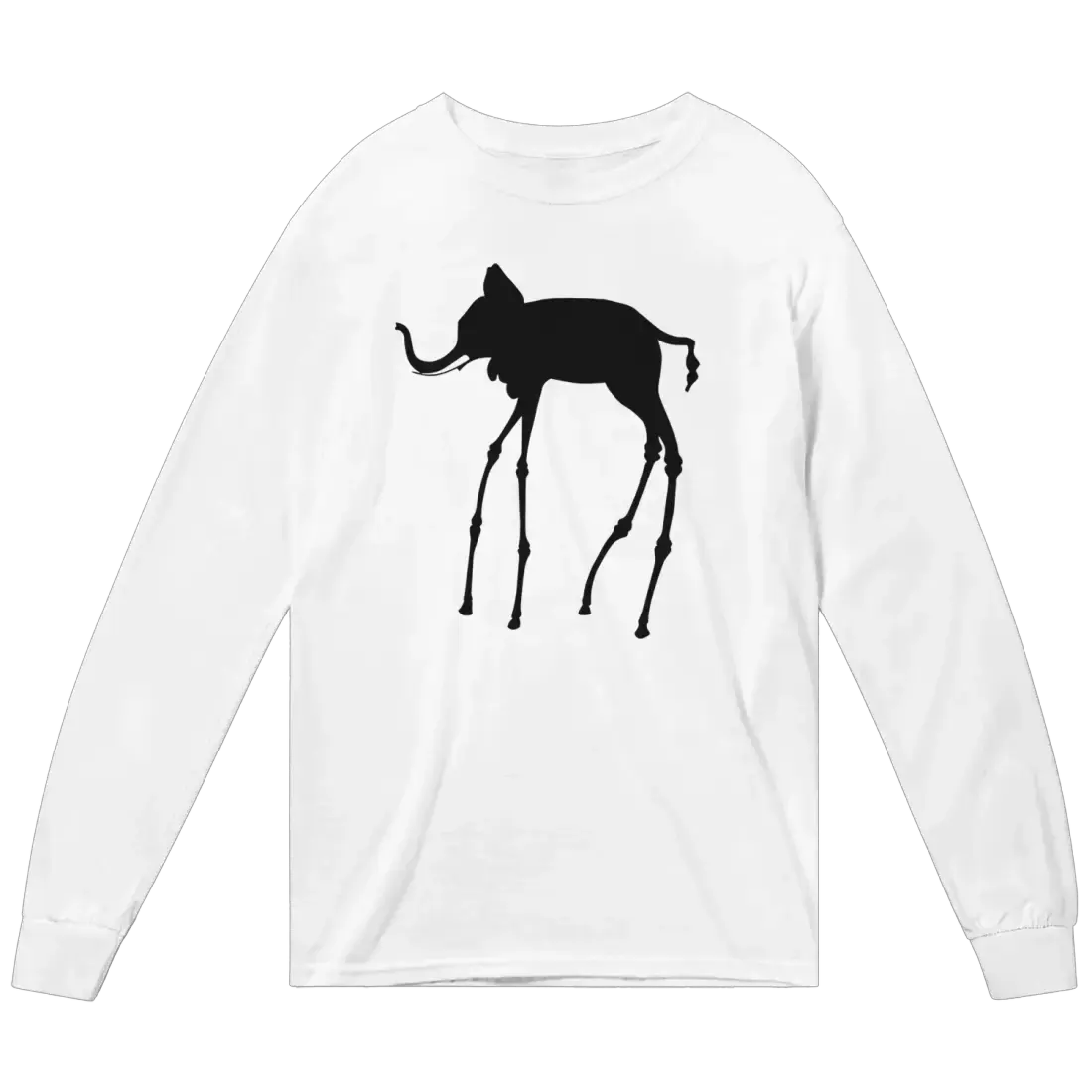 Salvador Dali Elephant Sketch Long Sleeve Shirt by Art-O-Rama Shop