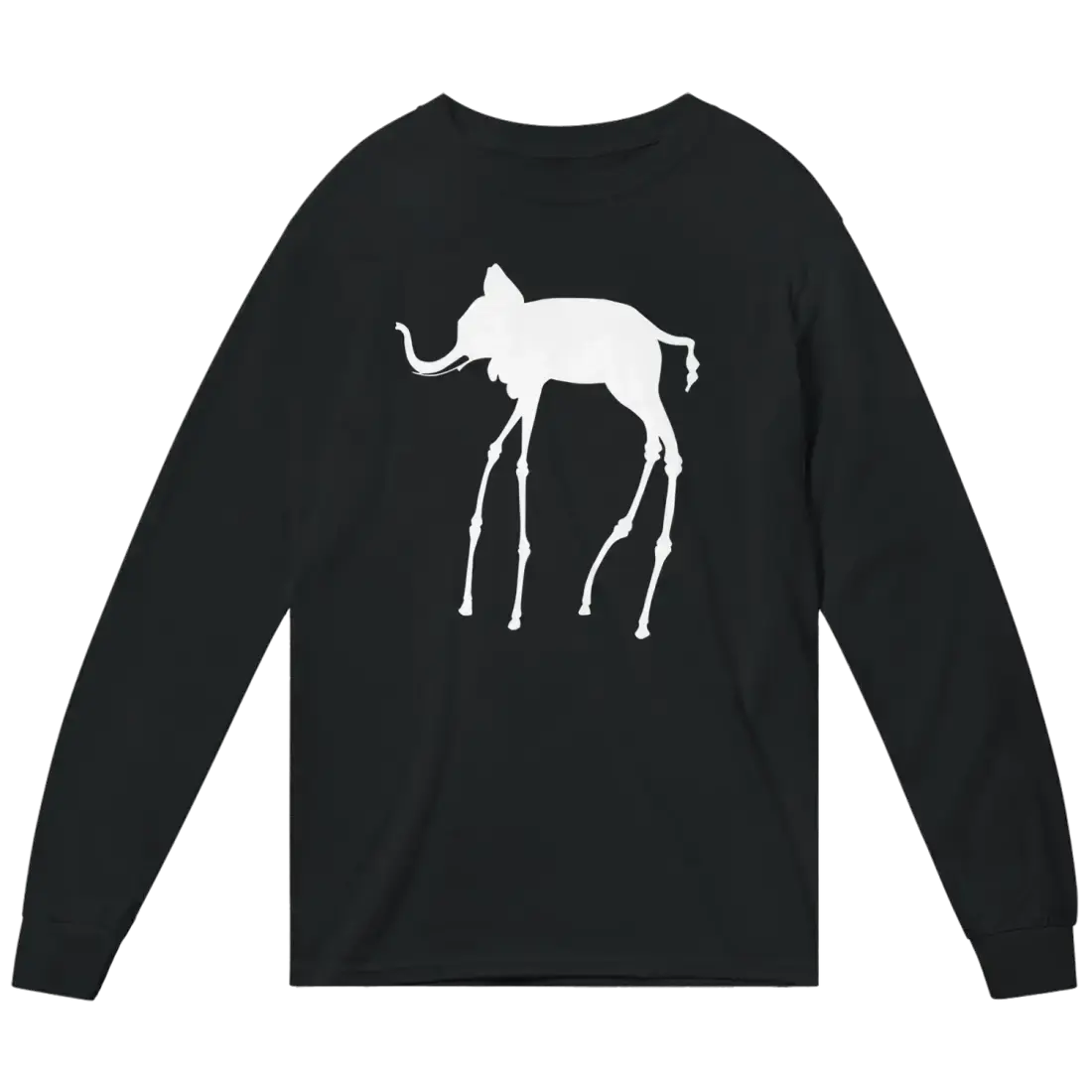 Salvador Dali Elephant Sketch Long Sleeve Shirt by Art-O-Rama Shop