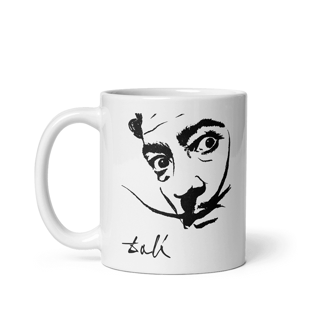 Salvador Dali Portrait Sketch Artwork Mug by Art-O-Rama Shop