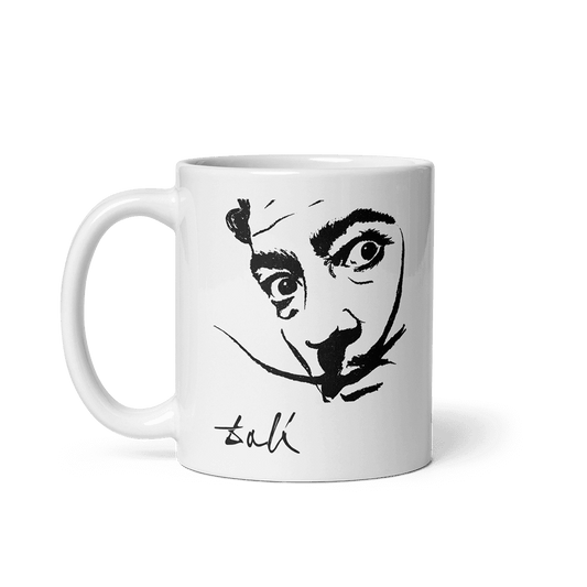 Salvador Dali Portrait Sketch Artwork Mug by Art-O-Rama Shop