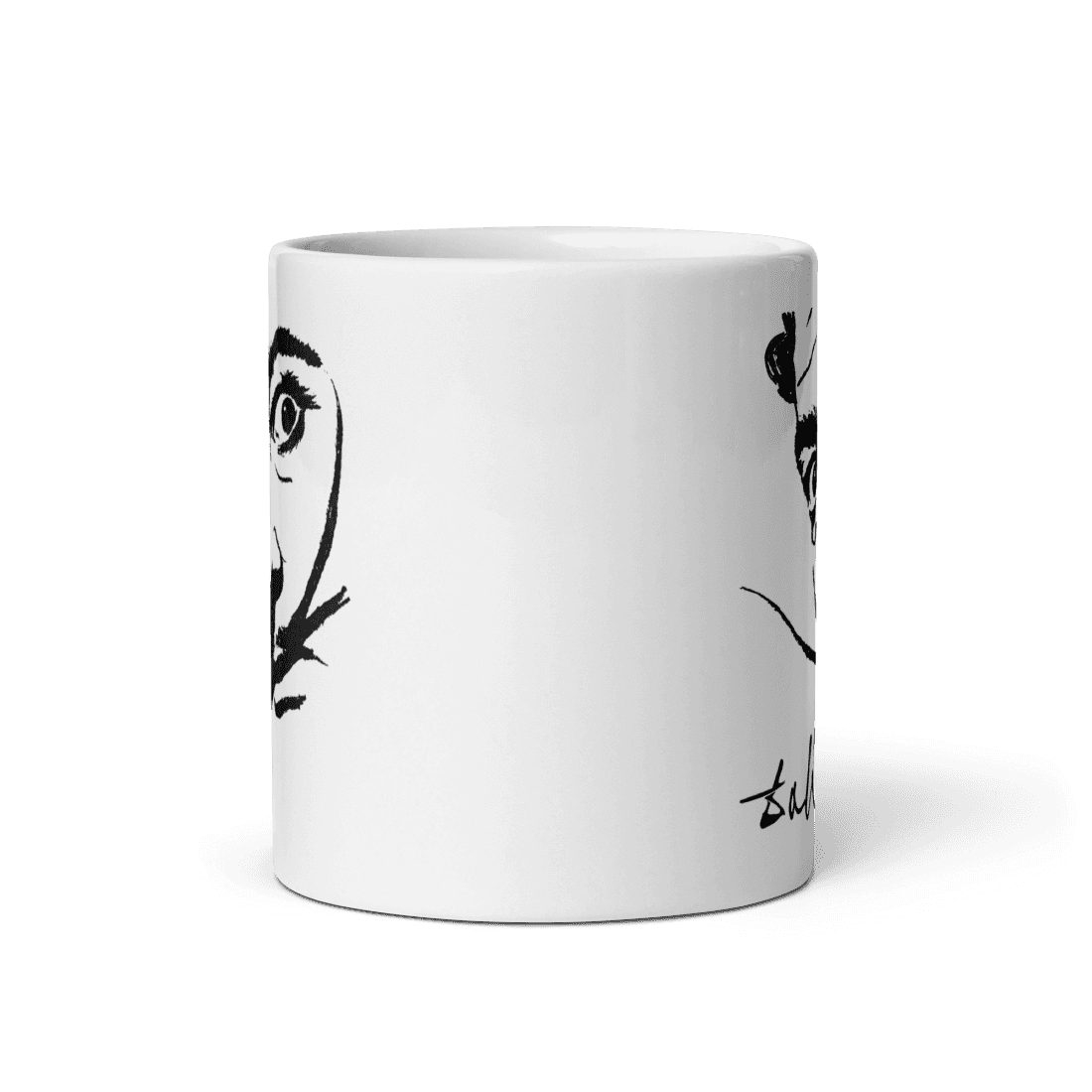 Salvador Dali Portrait Sketch Artwork Mug by Art-O-Rama Shop