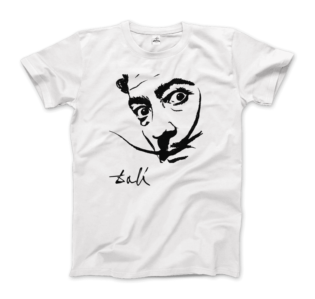 Salvador Dali Portrait Sketch artwork t-shirt by Art-O-Rama Shop