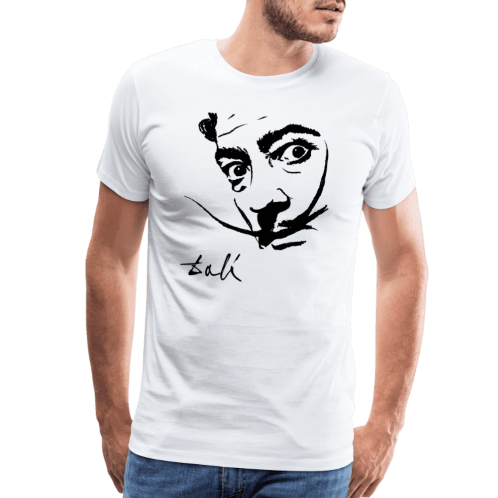 Salvador Dali Portrait Sketch artwork t-shirt by Art-O-Rama Shop