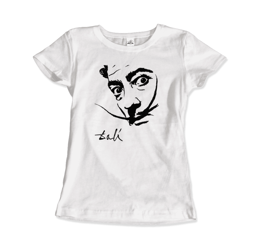 Salvador Dali Portrait Sketch artwork t-shirt by Art-O-Rama Shop