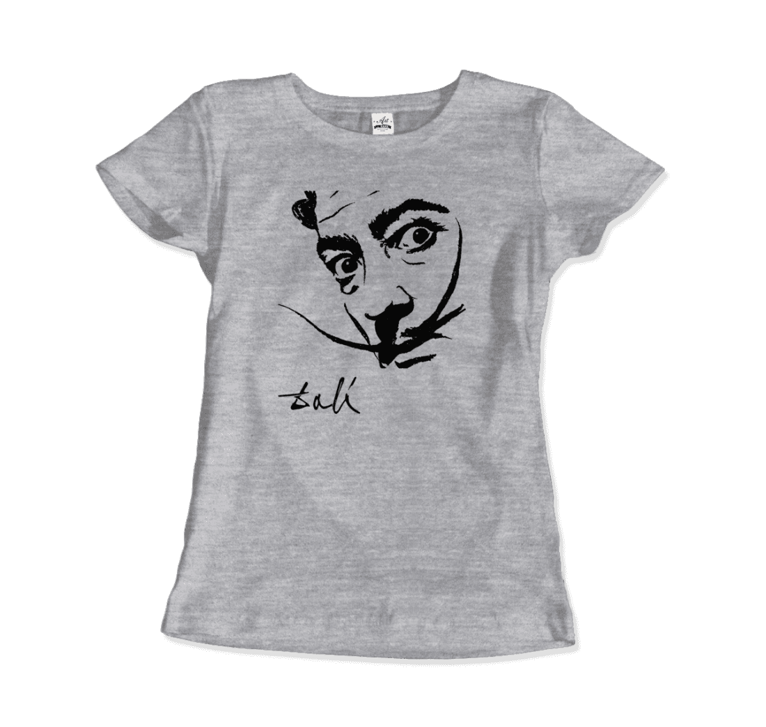 Salvador Dali Portrait Sketch artwork t-shirt by Art-O-Rama Shop