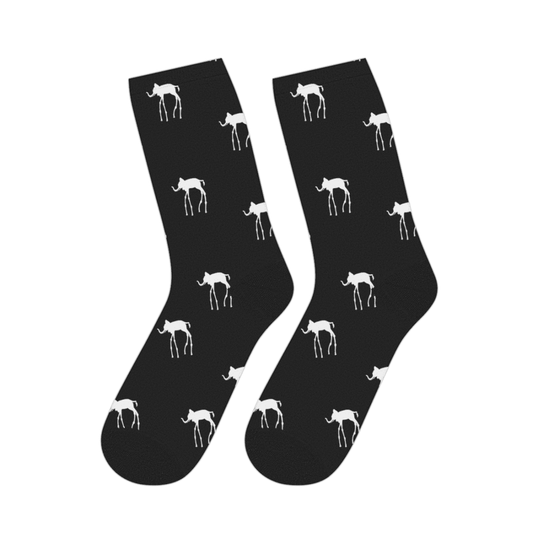 Salvador Dali The Elephants Artwork Pattern Socks by Art-O-Rama Shop
