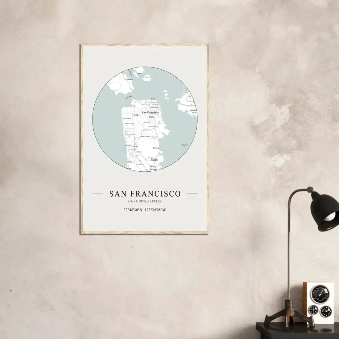 San Francisco, United States minimalist map poster by Art-O-Rama Shop