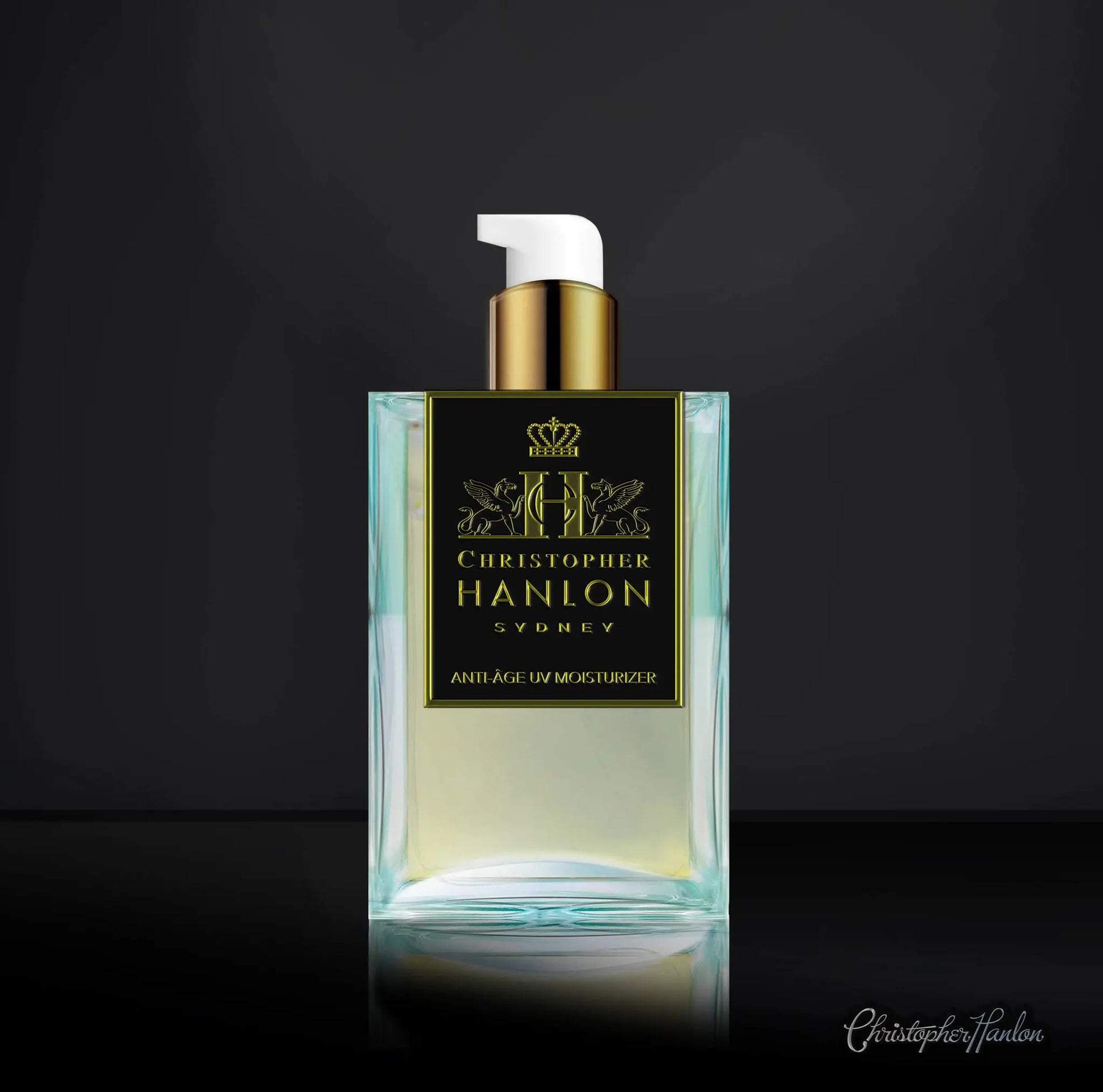 ANTI-ÂGE UV MOISTURIZER | AFTER SHAVE LOTION FOR MEN – Rocks Gold + Mint by CHRISTOPHER HANLON®