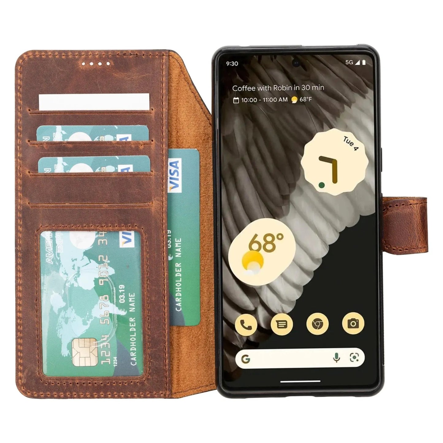 Sheridan Leather Detachable Wallet for Google Pixel 5 by TORONATA