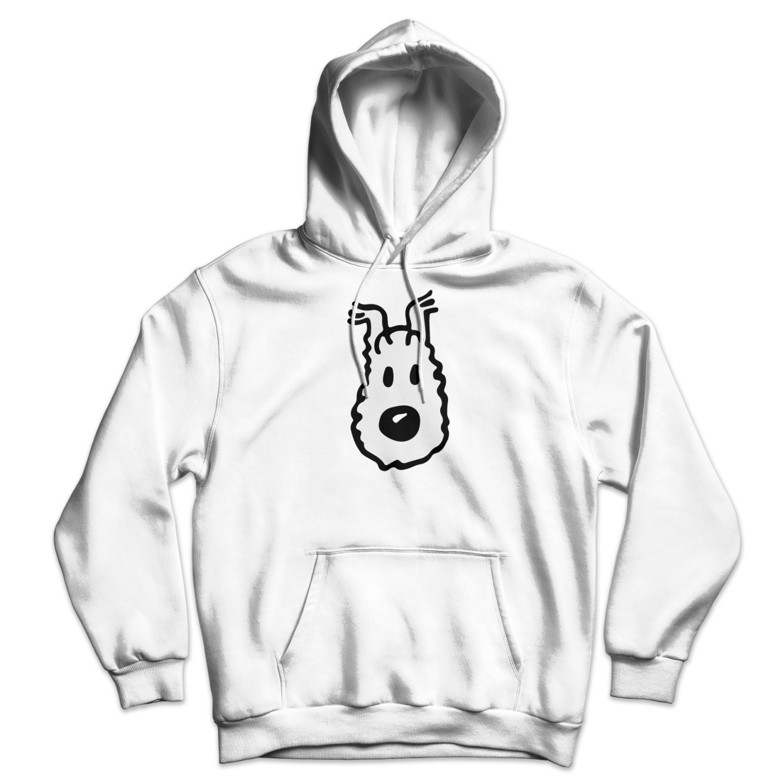 Snowy (Milou), Wire Fox Terrier from Tintin Unisex Hoodie by Art-O-Rama