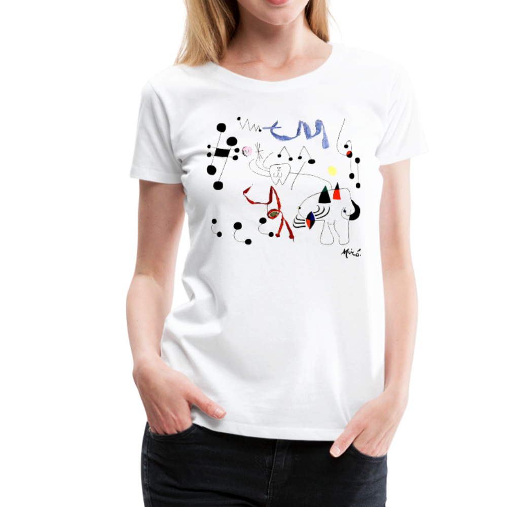 Joan Miro Woman Dreaming of Escape 1945 artwork t-shirt by Art-O-Rama Shop