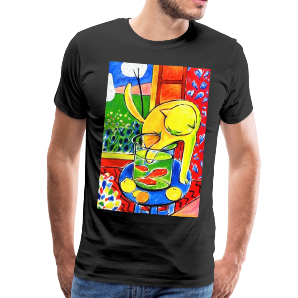 Henri Matisse the Cat with Red Fishes 1914 artwork t-shirt by Art-O-Rama Shop