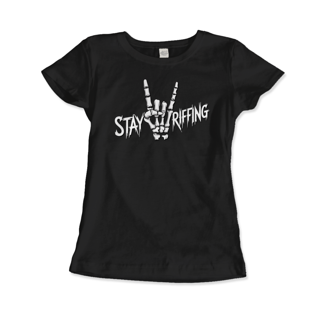 Stay Riffing Rock'n Roll Skull t-shirt by Art-O-Rama Shop