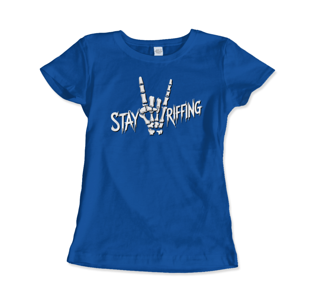 Stay Riffing Rock'n Roll Skull t-shirt by Art-O-Rama Shop
