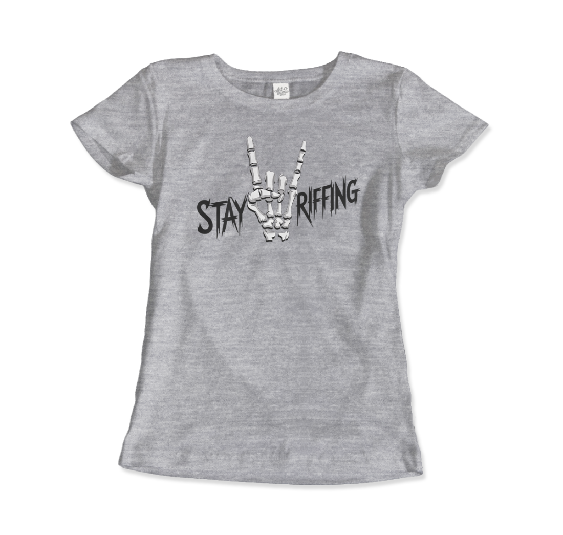 Stay Riffing Rock'n Roll Skull t-shirt by Art-O-Rama Shop