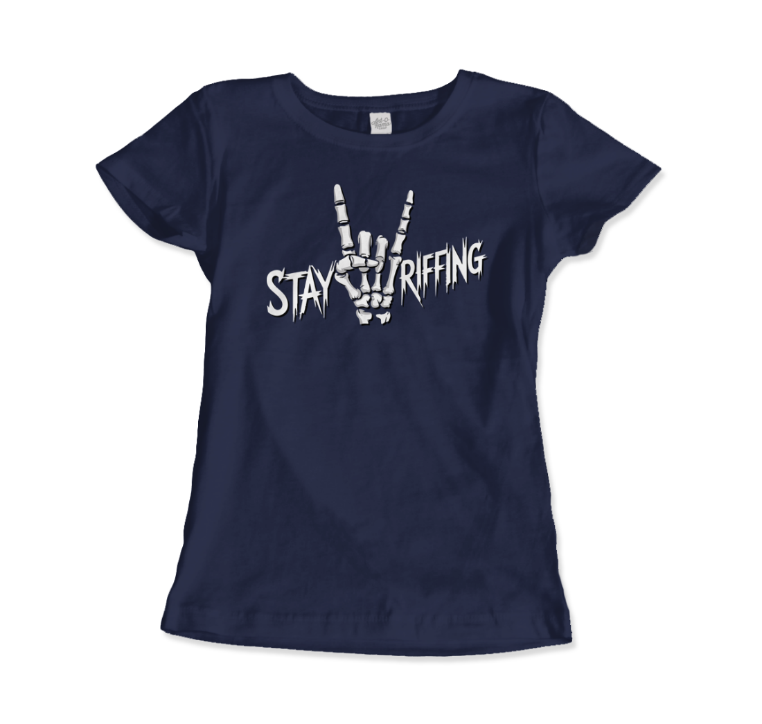 Stay Riffing Rock'n Roll Skull t-shirt by Art-O-Rama Shop