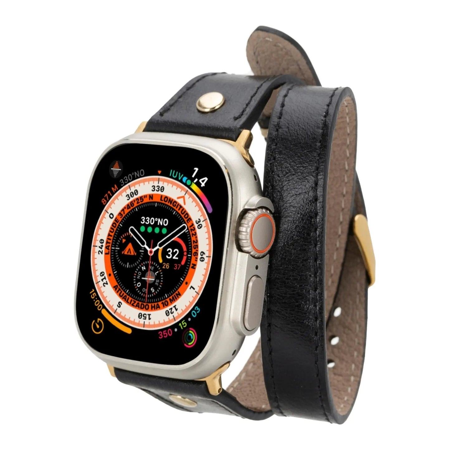 Syracuse Double Tour Leather Bands for Apple Watch 9, Ultra 2 and SE by TORONATA