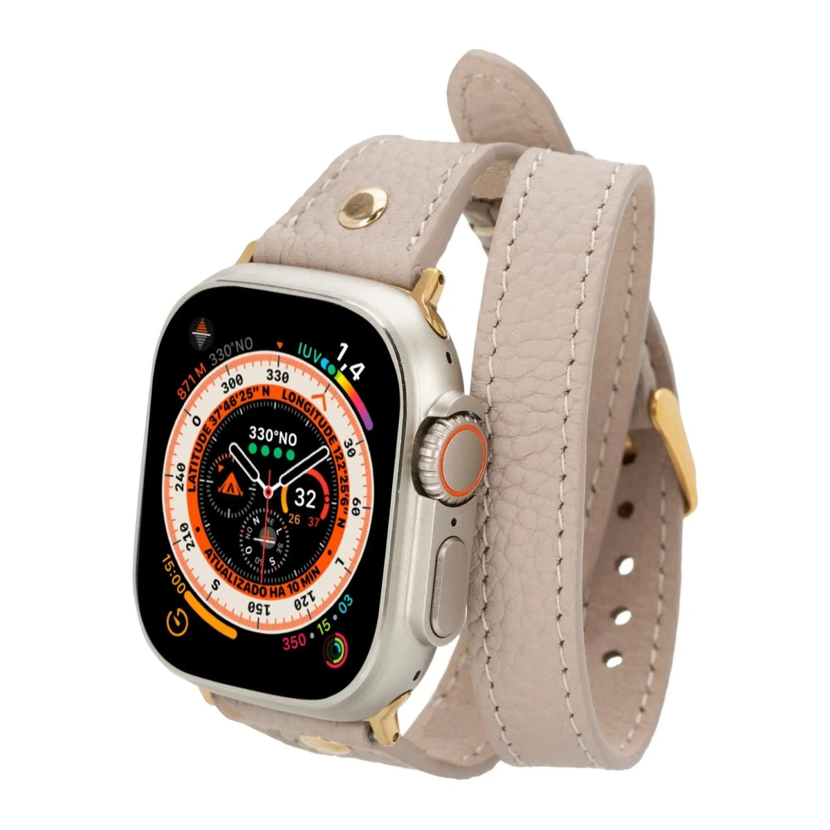Syracuse Double Tour Leather Bands for Apple Watch 9, Ultra 2 and SE by TORONATA