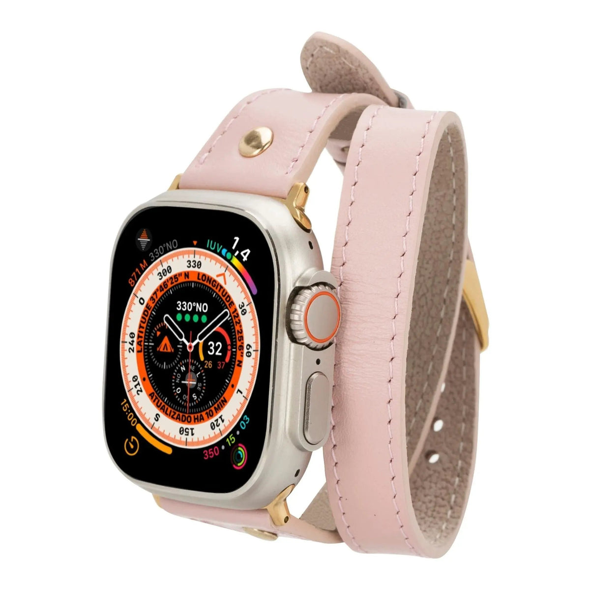 Syracuse Double Tour Leather Bands for Apple Watch 9, Ultra 2 and SE by TORONATA