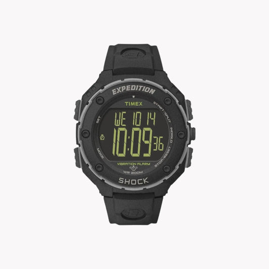 Timex Men's Black Resin Watch, Digital Dial | T49950 by TIMEX