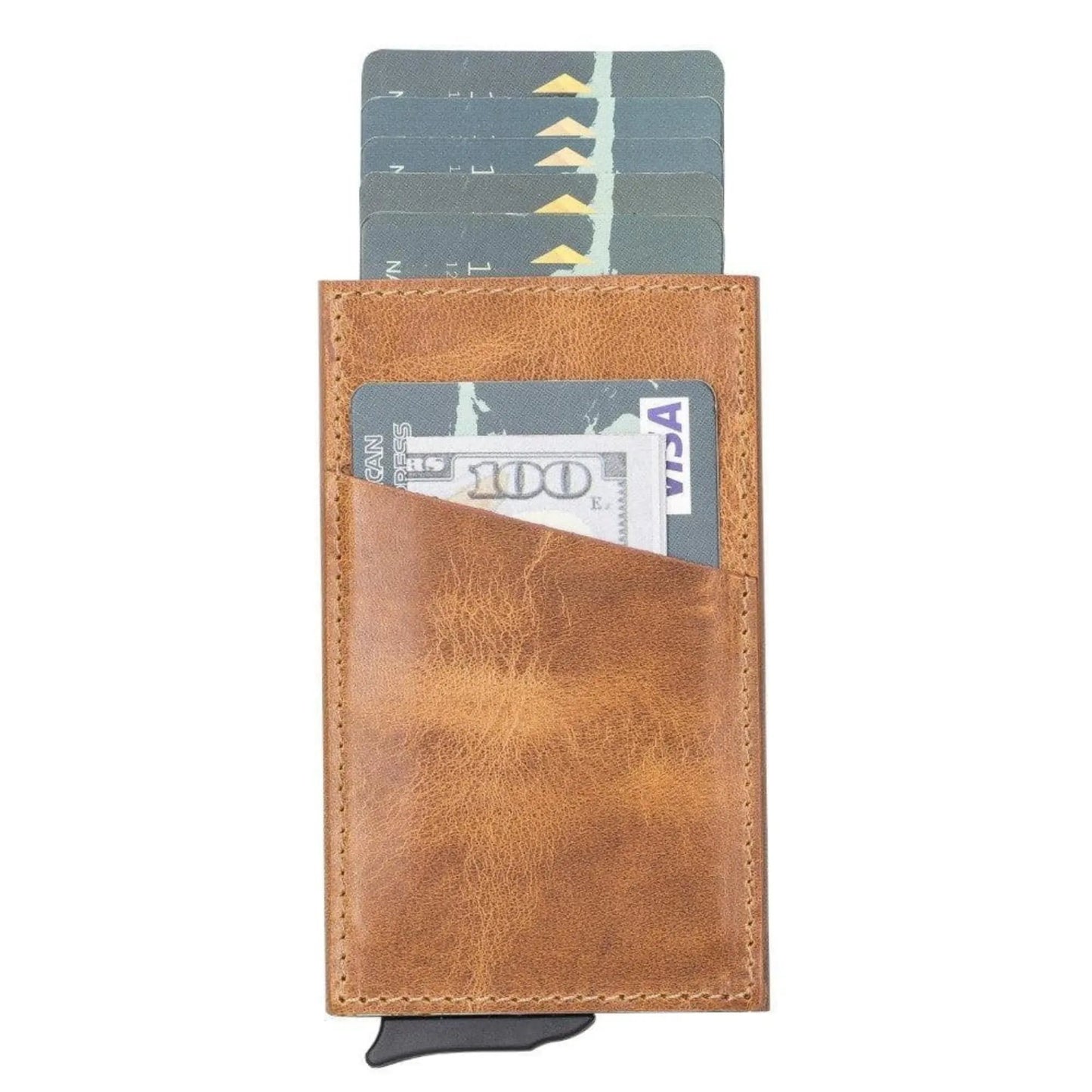 Telluride Leather Popup Cardholder for Men and Women by TORONATA