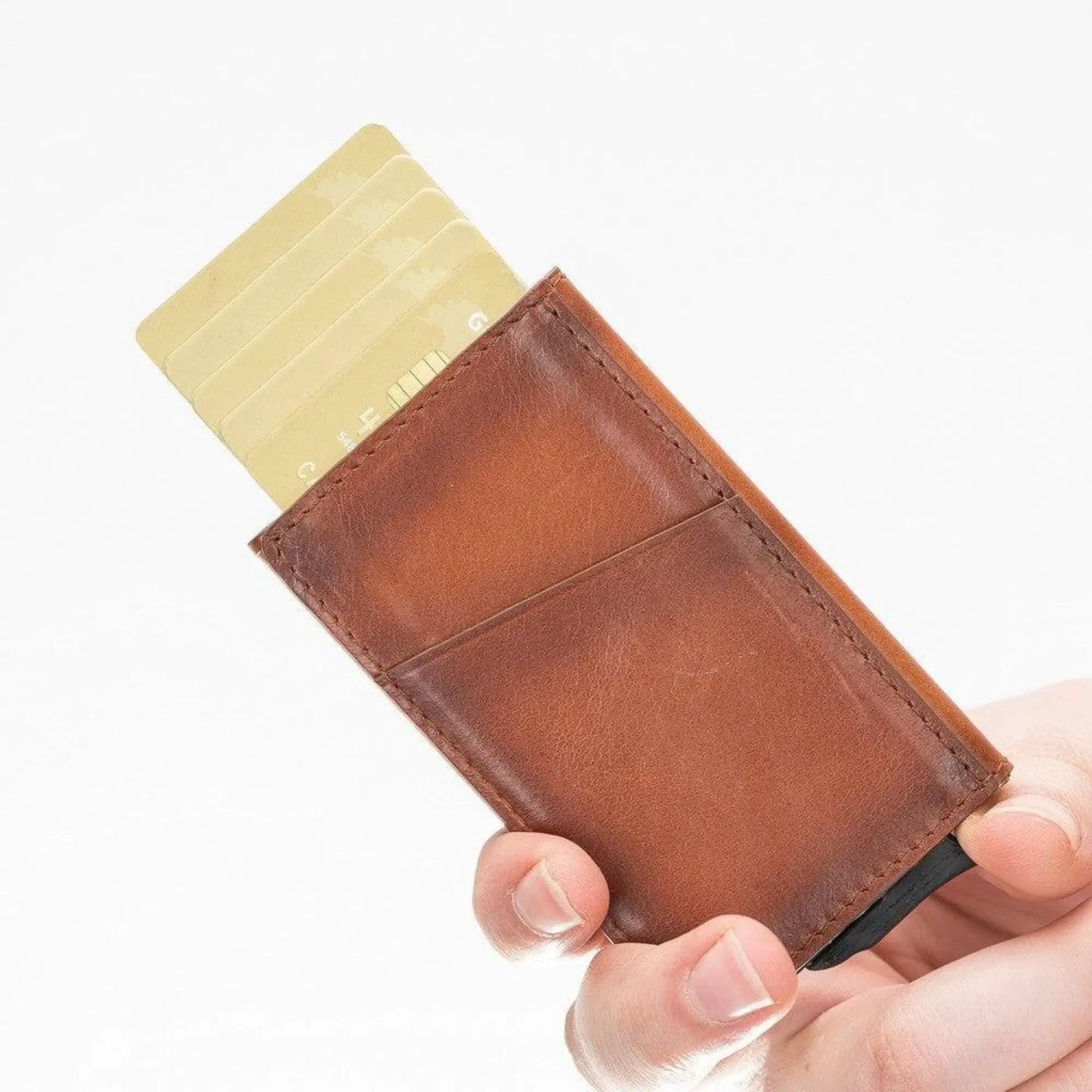 Telluride Leather Popup Cardholder for Men and Women by TORONATA