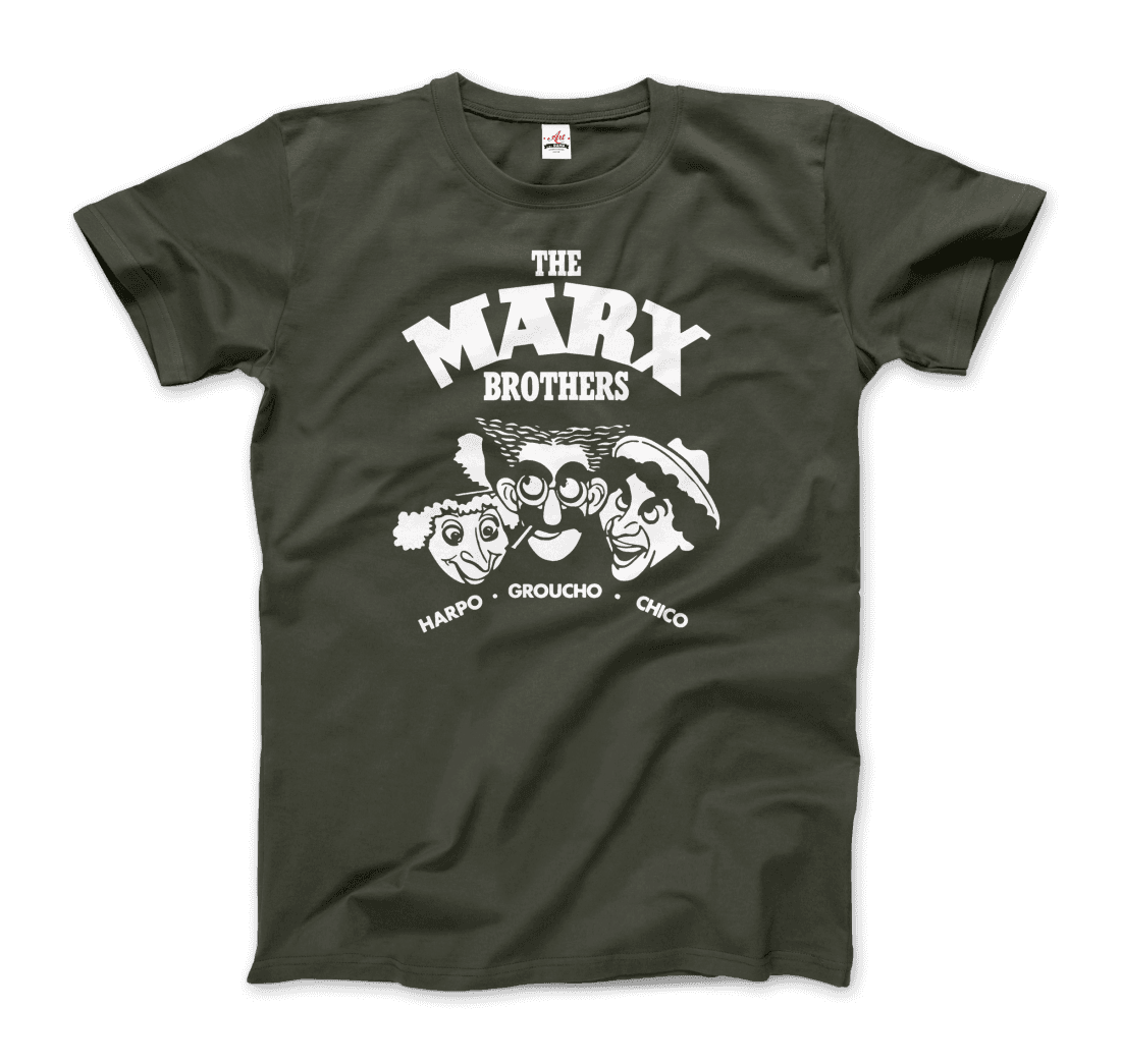 The Marx Brothers, Harpo, Groucho and Chico t-shirt by Art-O-Rama Shop