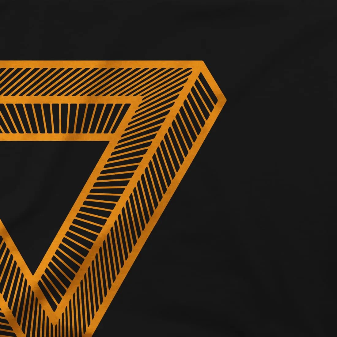 MC Escher the Penrose Triangle from a Journey Through Time DARK t-shirt by Art-O-Rama Shop