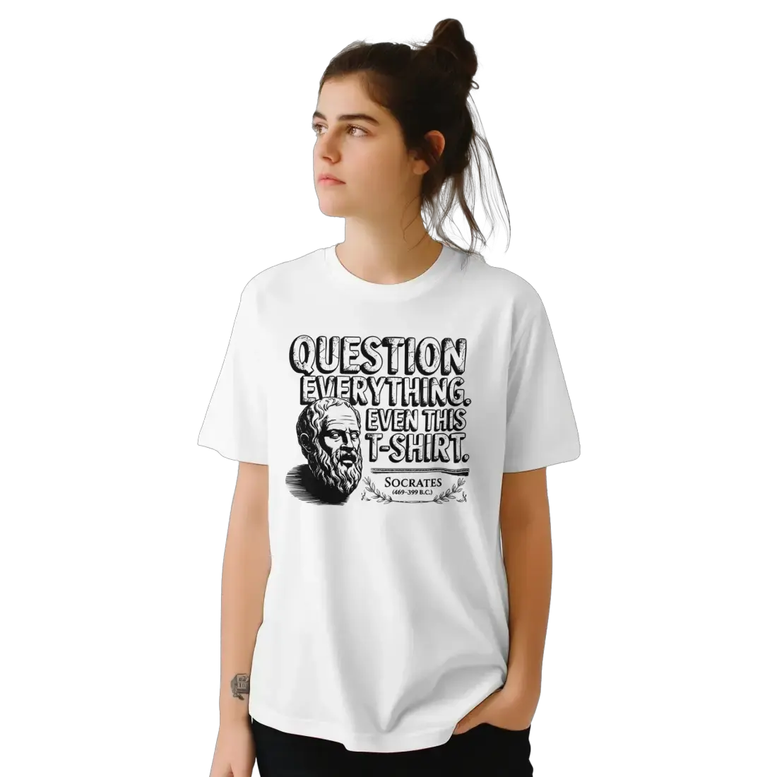 The Socratic Paradox: Question Everything t-shirt by Art-O-Rama Shop