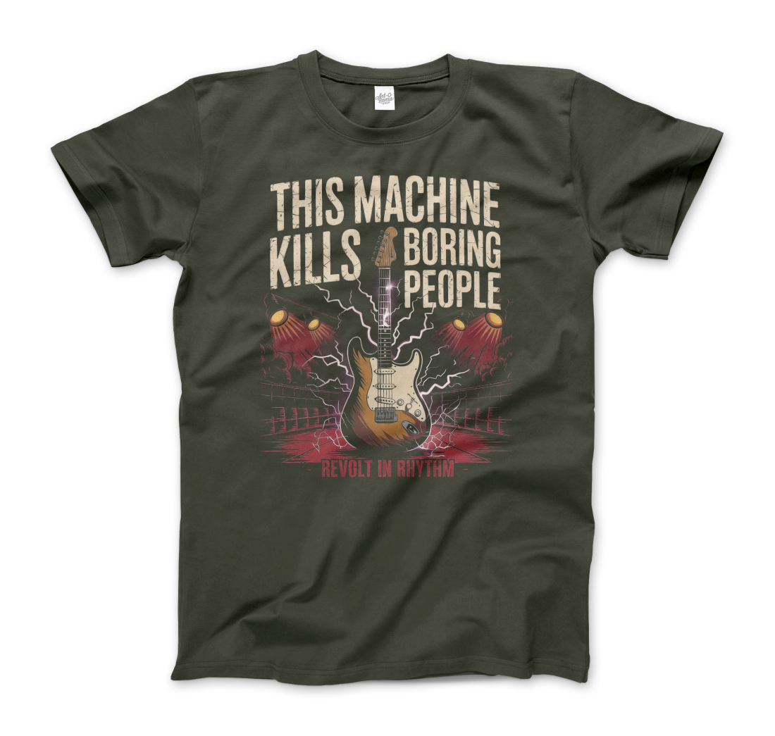 This Machine Kills Boring People t-shirt by Art-O-Rama Shop