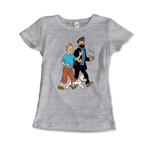 Tintin, Snowy and Captain Haddock artwork t-shirt by Art-O-Rama Shop