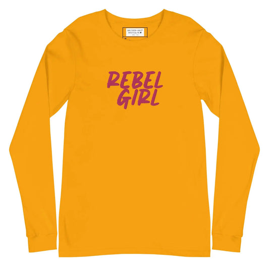 Rebel Girl Unisex Long Sleeve Tee with EMBROIDERY by Maiden-Art