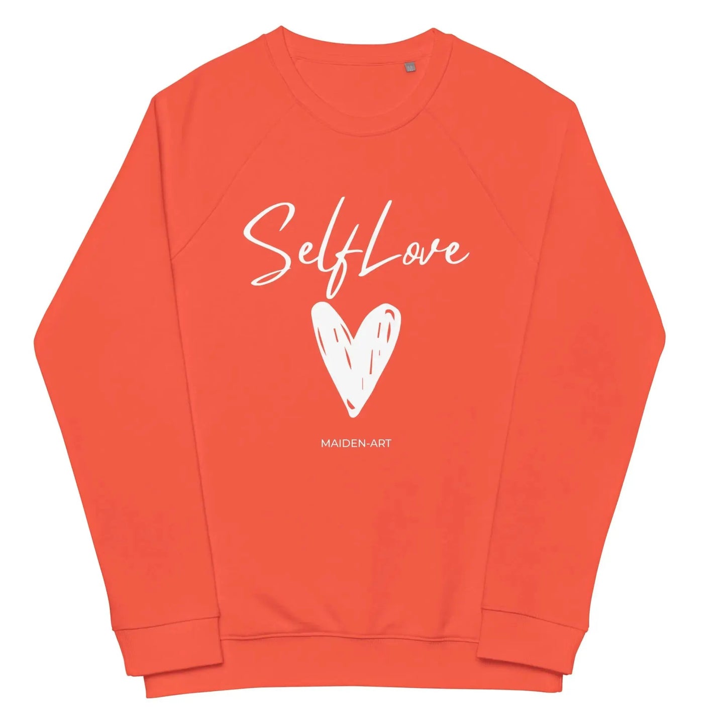 Organic sweatshirt SELF LOVE Unisex organic raglan sweatshirt by Maiden-Art
