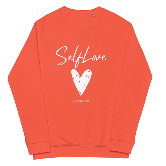 Organic sweatshirt SELF LOVE Unisex organic raglan sweatshirt by Maiden-Art