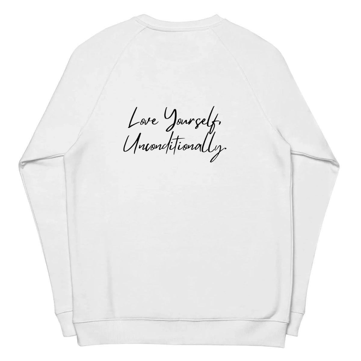Organic Sweatshirt SELF LOVE Unisex organic raglan sweatshirt by Maiden-Art