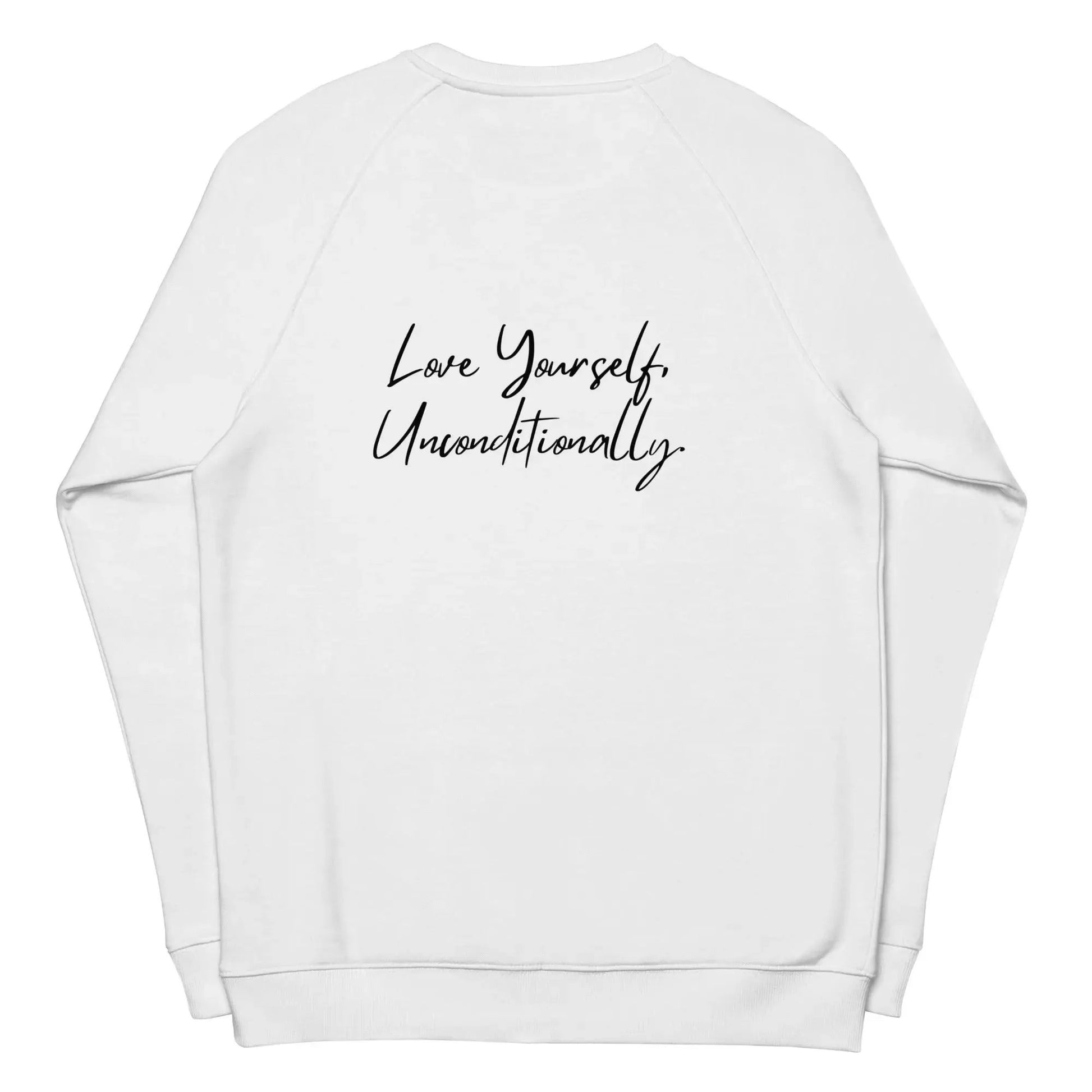 Organic Sweatshirt SELF LOVE Unisex organic raglan sweatshirt by Maiden-Art