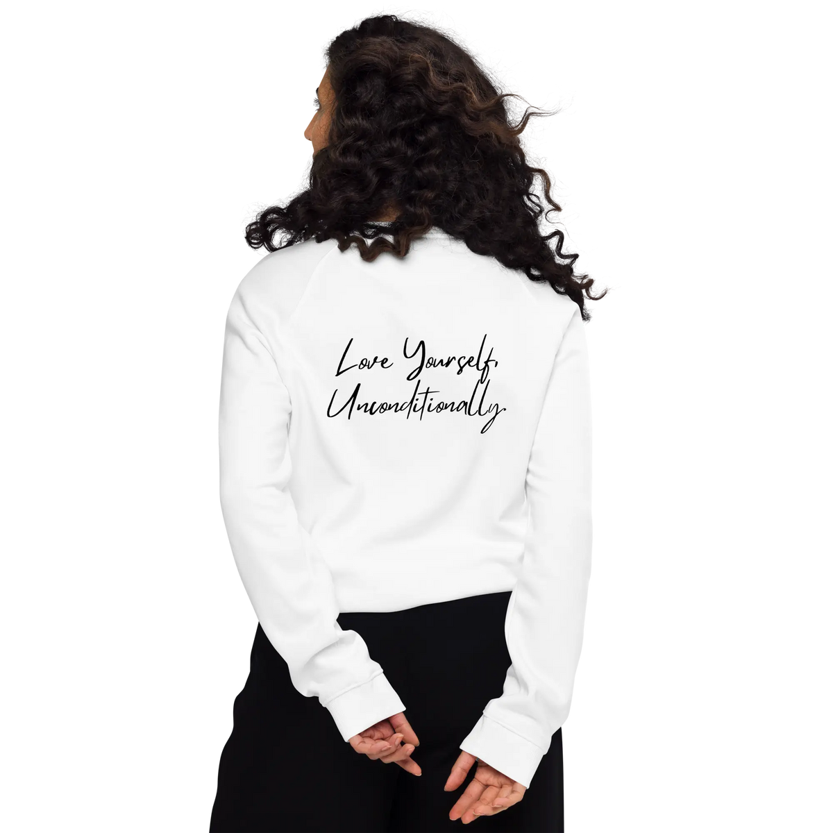 Organic Sweatshirt SELF LOVE Unisex organic raglan sweatshirt by Maiden-Art
