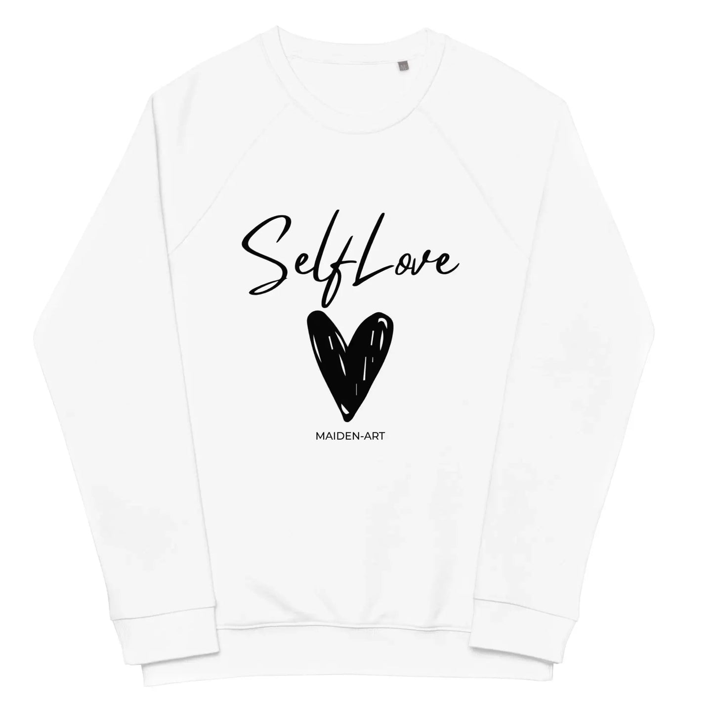 Organic Sweatshirt SELF LOVE Unisex organic raglan sweatshirt by Maiden-Art