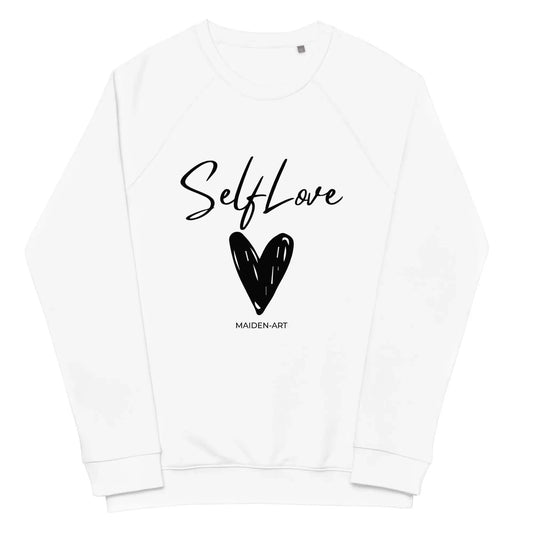 Organic Sweatshirt SELF LOVE Unisex organic raglan sweatshirt by Maiden-Art