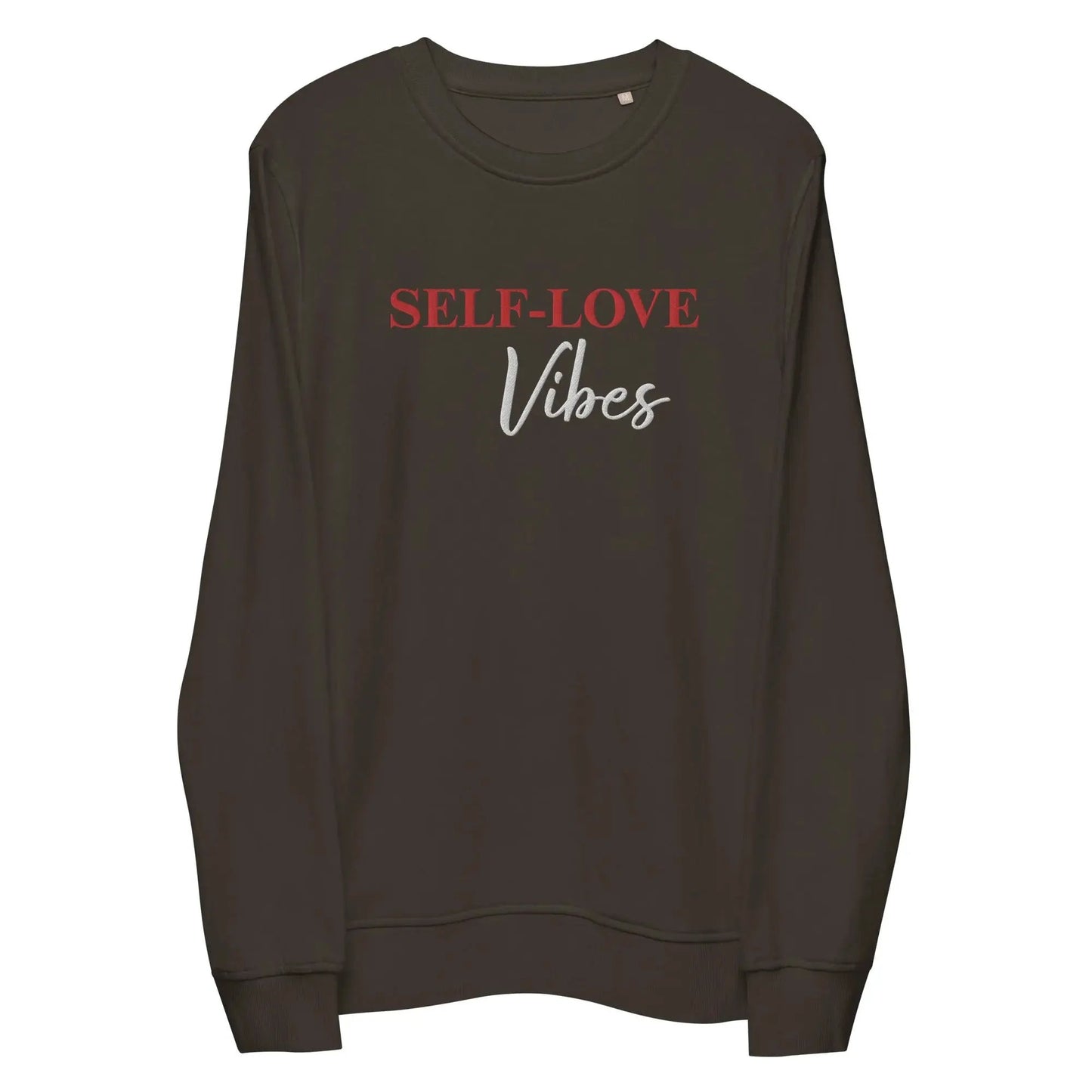 Organic Cotton Sweatshirt - Self Love Sweatshirt – Eco-Friendly Organic Cotton - EMBROIDERY by Maiden-Art