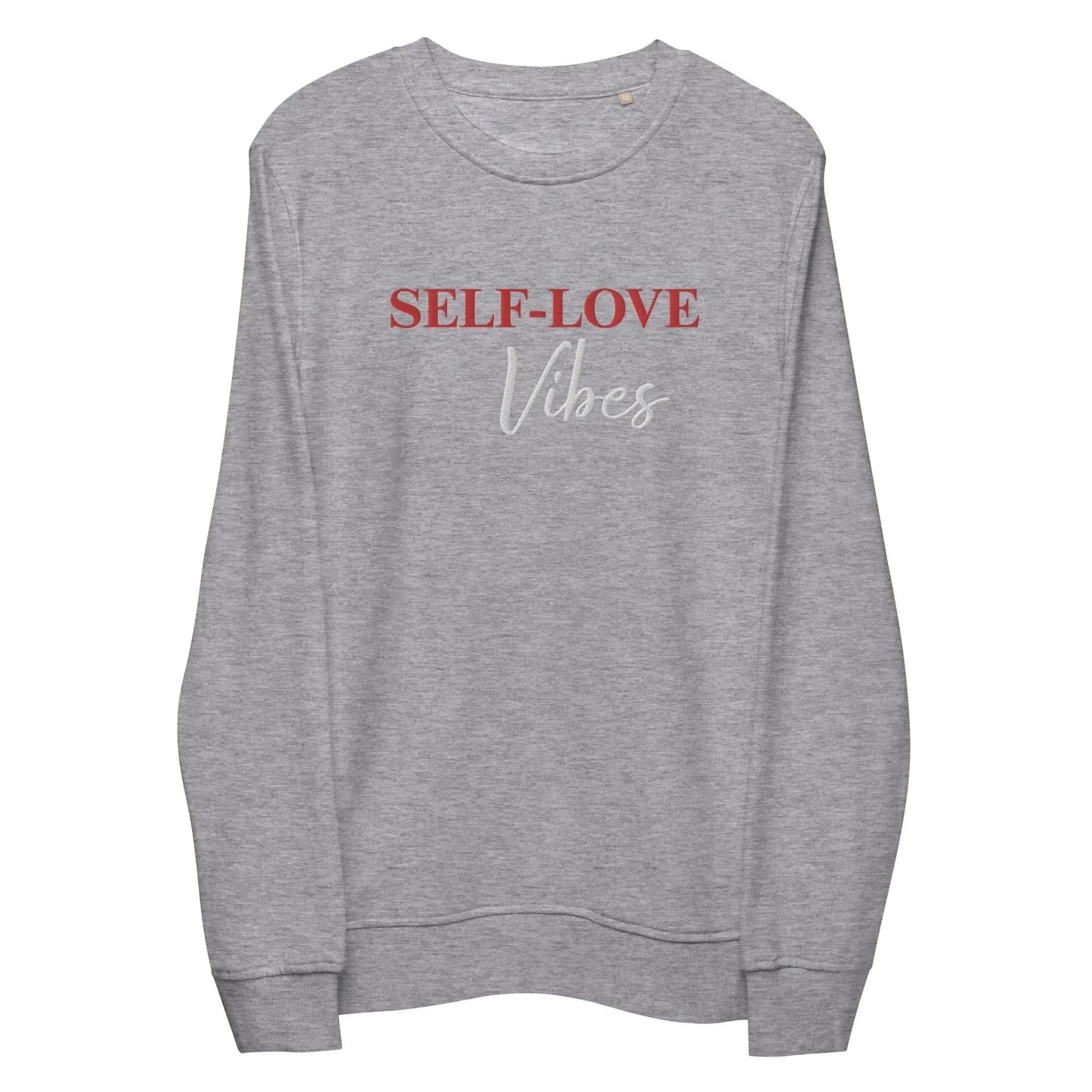 Organic Cotton Sweatshirt - Self Love Sweatshirt – Eco-Friendly Organic Cotton - EMBROIDERY by Maiden-Art