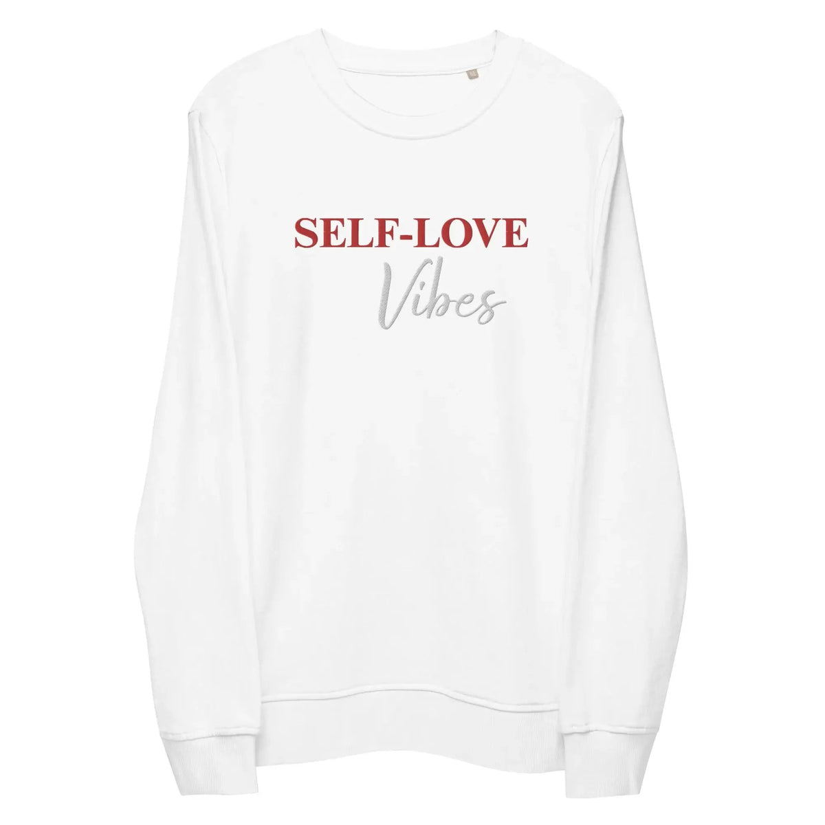 Organic Cotton Sweatshirt - Self Love Sweatshirt – Eco-Friendly Organic Cotton - EMBROIDERY by Maiden-Art