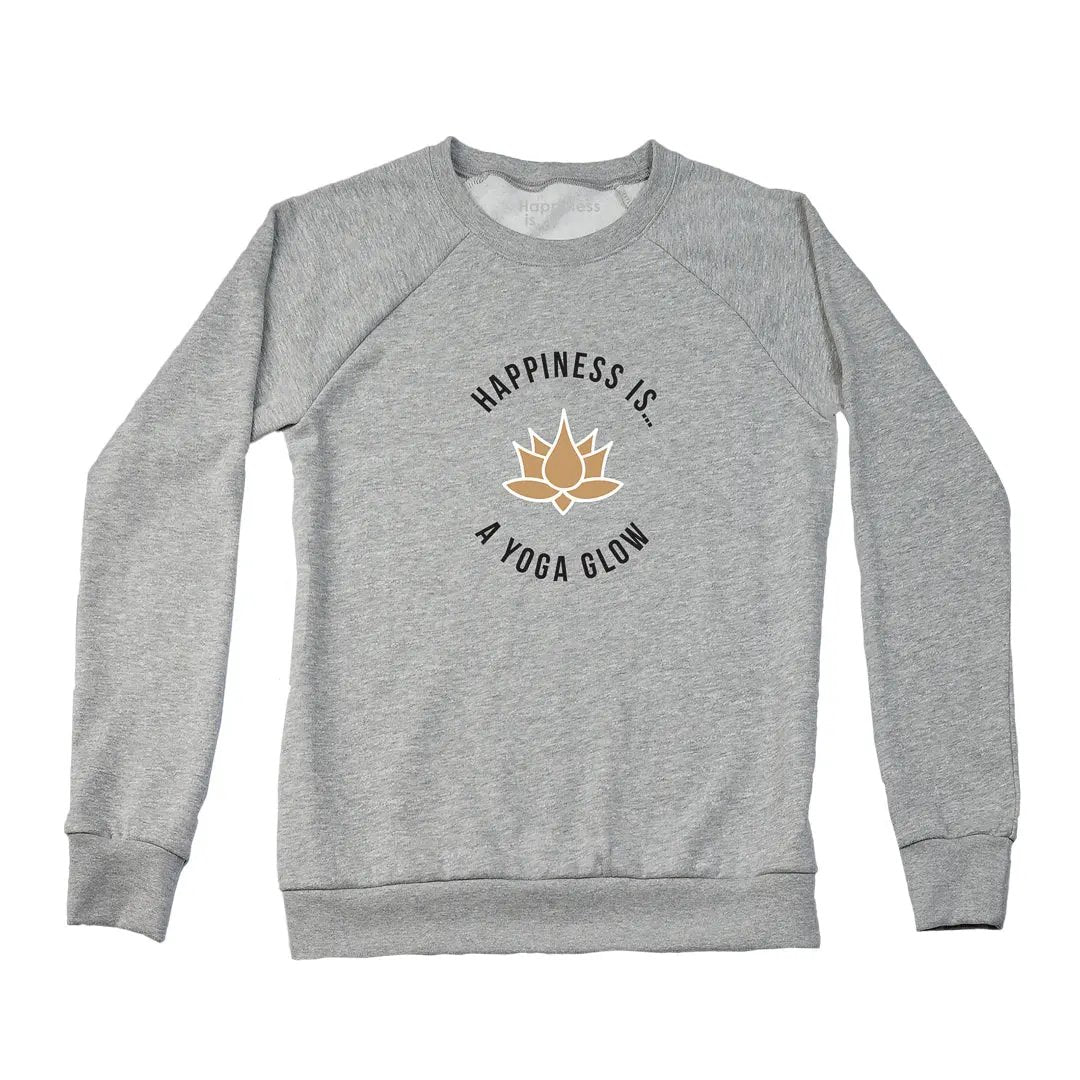 Women's Yoga Glow Crew Sweatshirt, Heather Grey by Yoga Collection